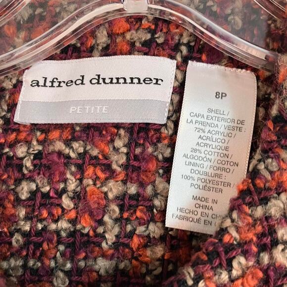 Alfred‎ Dunner Petite Knitted Tweed Blazer Jacket - Picture 3 of 5